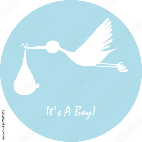Storch bringt Baby - Junge