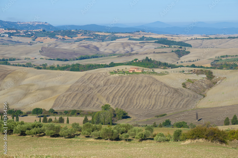 Rural landscape in the vicinity of Pienza. Tuscany, Italy