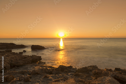 The coast of Oropesa del Mar at a sunrise © vicenfoto