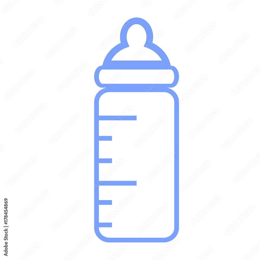 blue baby bottle icon on white background. blue baby bottle sign. flay style. baby bottle symbol. blue baby bottle icon on white background. blue baby bottle sign. flay style. baby bottle symbol.