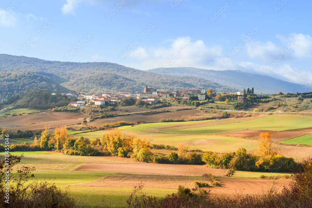 spanish field landscape at autumn season