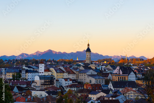 Wallpaper Mural City Traunstein at sunrise Torontodigital.ca
