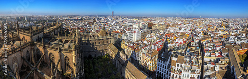 Panoramic View of Seville from Giralda Cathedral tower