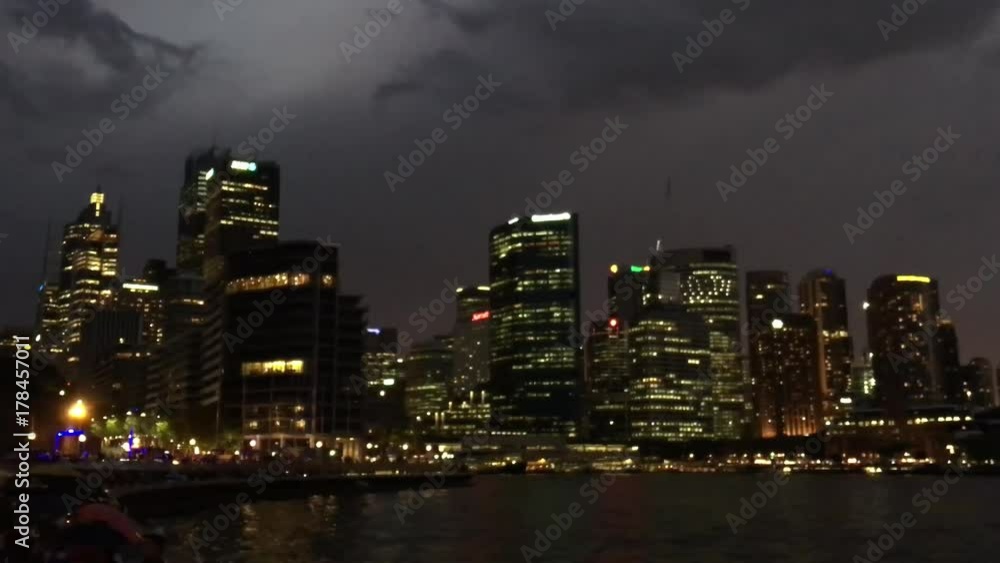 SYDNEY - NOVEMBER 2015: Sydney Harbour at night. Sydney attracts 20 million people annually. SYDNEY - NOVEMBER 2015: Sydney Harbour at night. Sydney attracts 20 million people annually.