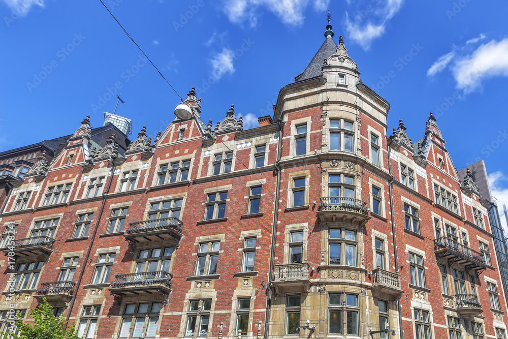 Fototapeta premium City architecture on a sunny summer day. Helsinki.