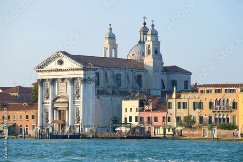 The Church of Il Redentore on the Giudecca island on a September evening. Venice, Italy