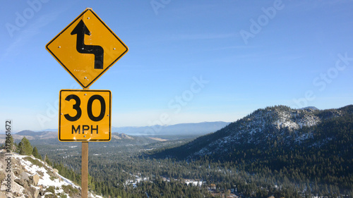 Tahoe Road Sign