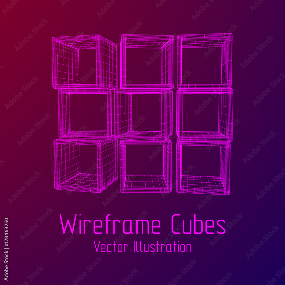 Product display boxes. Wireframe mesh vector. Platform or Stand Illustration. Template for Object Presentation. Product display boxes. Wireframe mesh vector. Platform or Stand Illustration. Template for Object Presentation.
