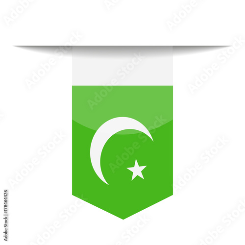 Pakistan Flag Vector Bookmark Icon