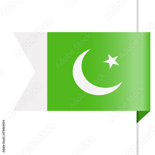 Pakistan Flag Vector Bookmark Icon