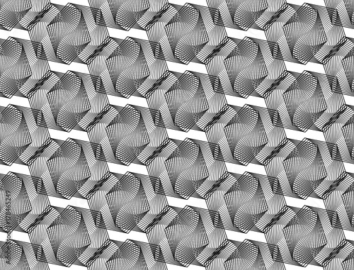 Design seamless monochrome geometric pattern.