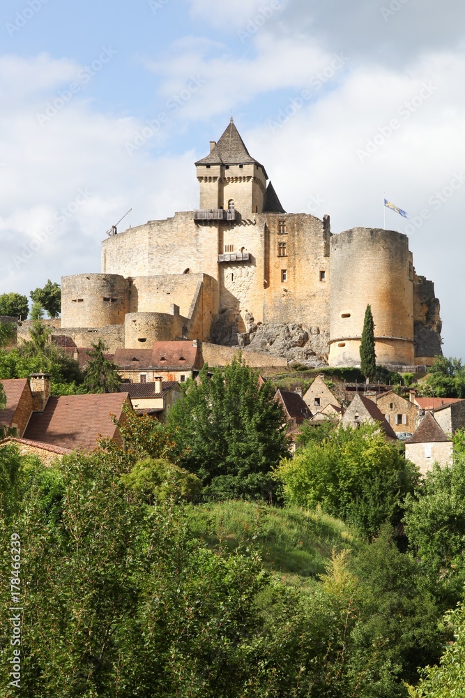 The castle of Castelnaud in Dordogne, France