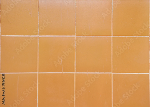 orange tiles square line pattern. material floor in house.