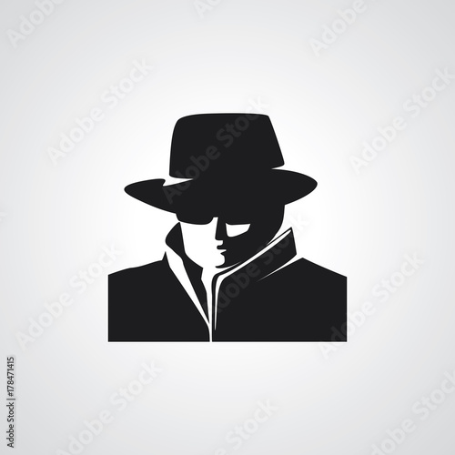 Detective agent icon. Vector illustration
