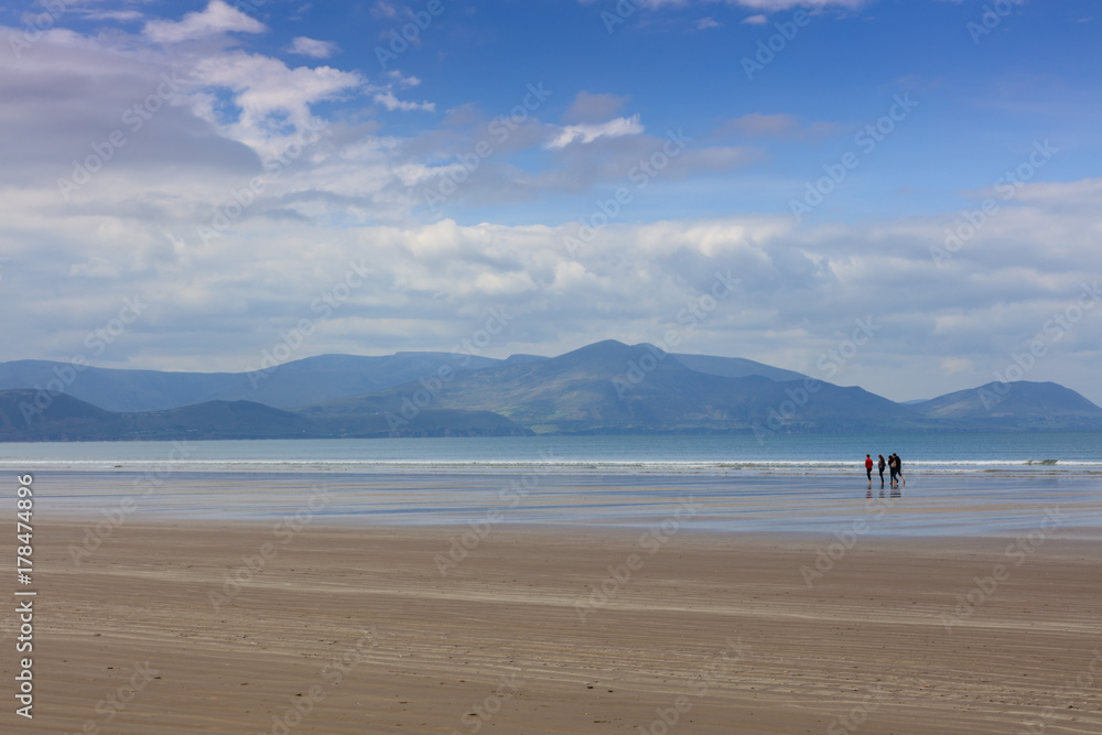 Walking on Inch Beach, Kerry, Ireland Walking on Inch Beach, Kerry, Ireland