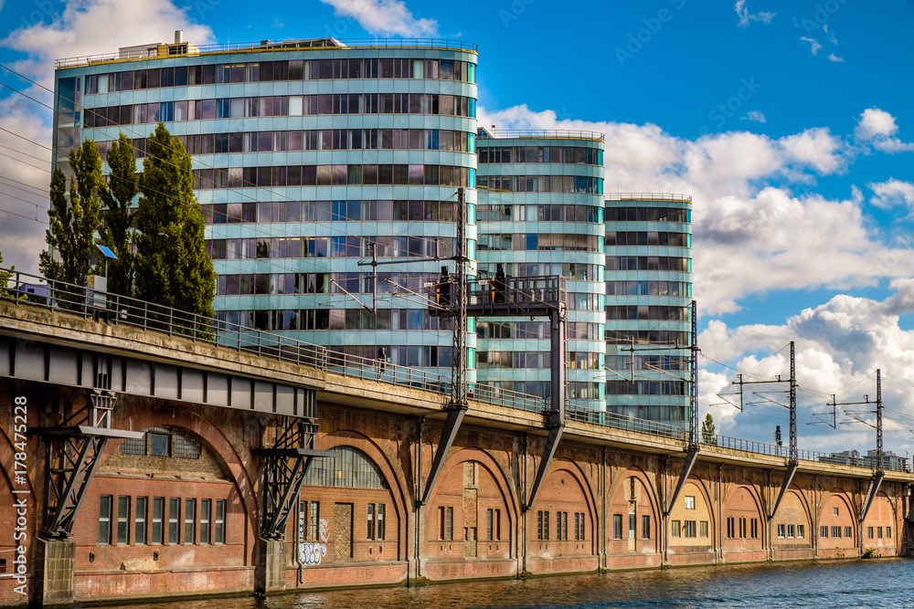 BERLIN, GERMANY - SEPTEMBER 21, 2015 - Spree River in the inner city of Berlin