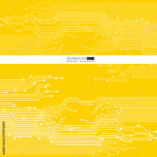 Vector circuit board illustration. Abstract technology