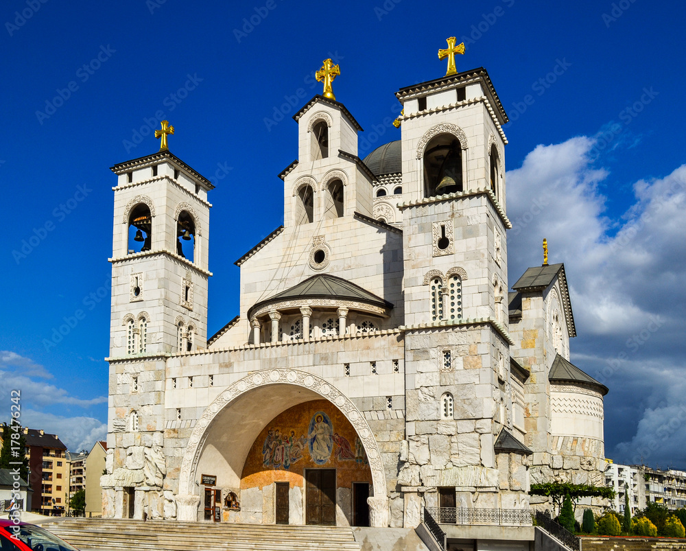 Cathedral of the Resurrection of Christ in Podgorica, Montenegro