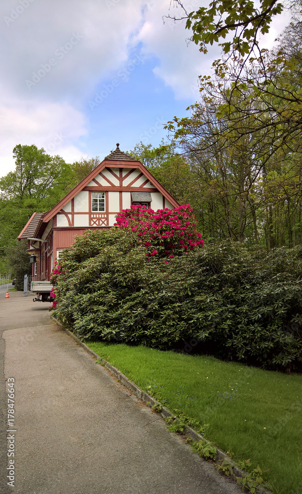 A beautiful decorative house in park in Germany