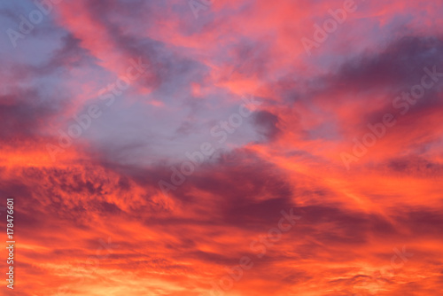 Evening sky and amazing clouds