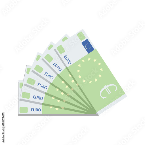 Euro banknote fan