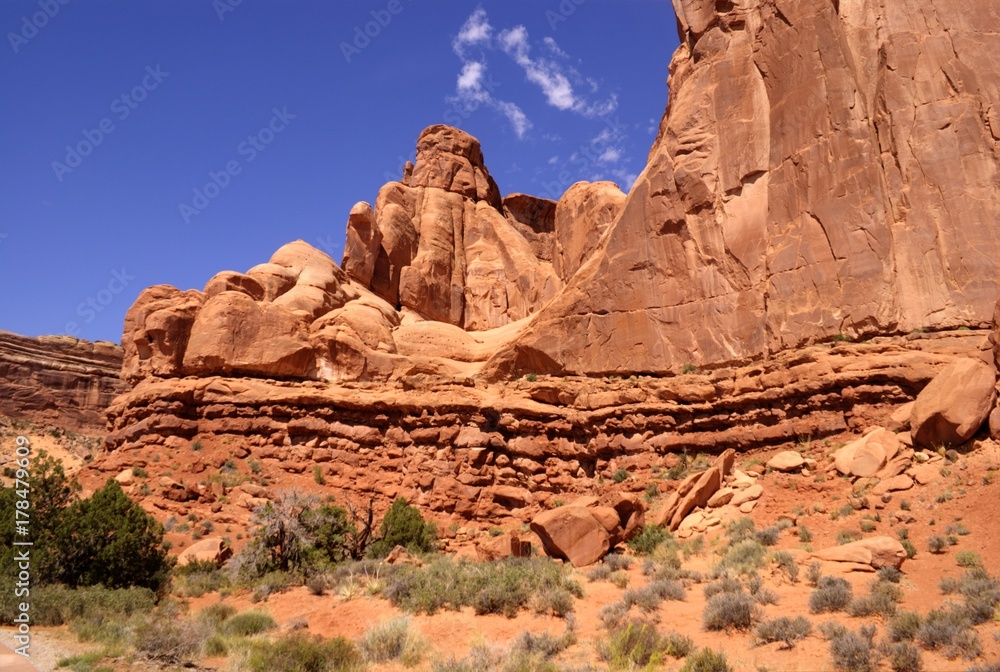 Fototapeta premium Towering Sandstone in Arches National Park