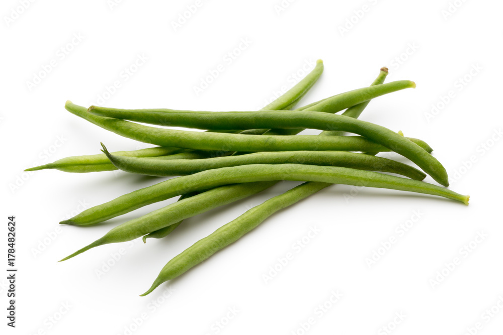 Green beans isolated on a white background. Green beans isolated on a white background.