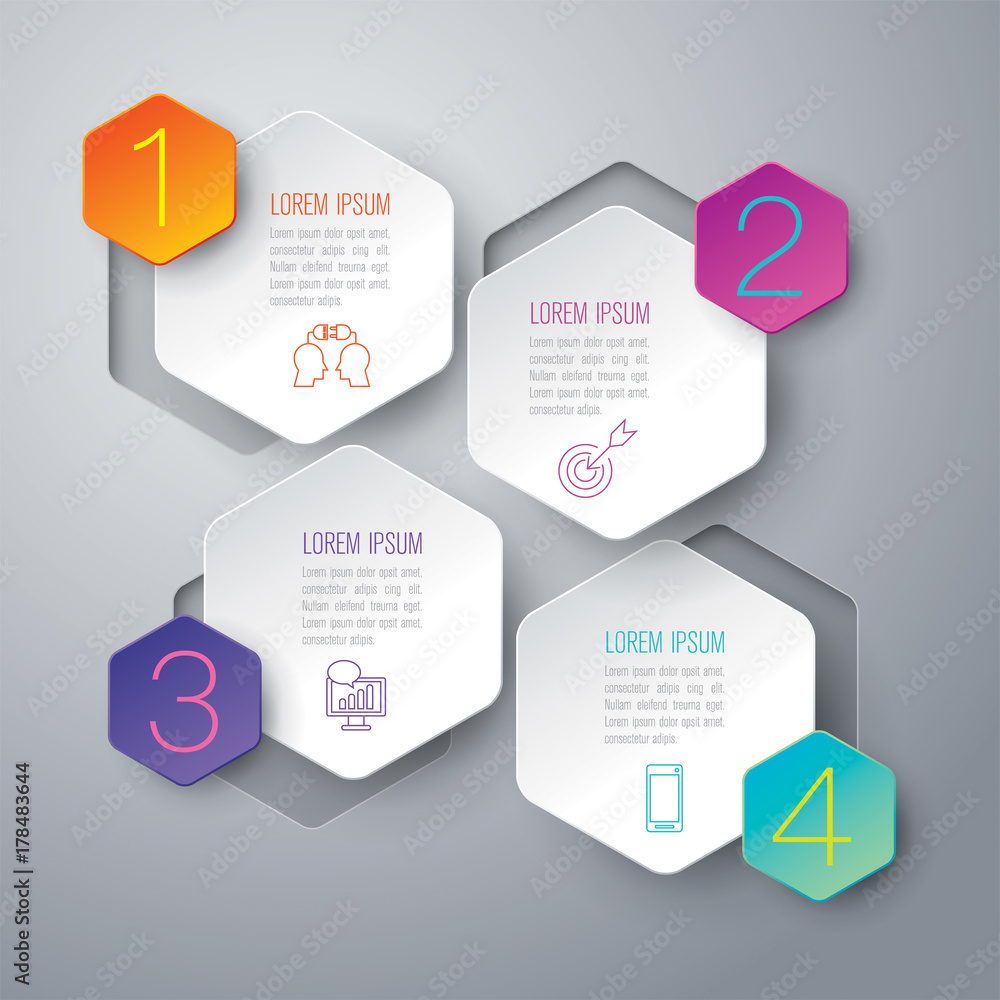 Infographics design vector and business icons with 4 options. Infographics design vector and business icons with 4 options.