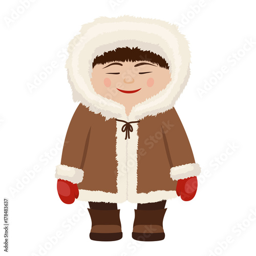 Eskimo man in fur coat