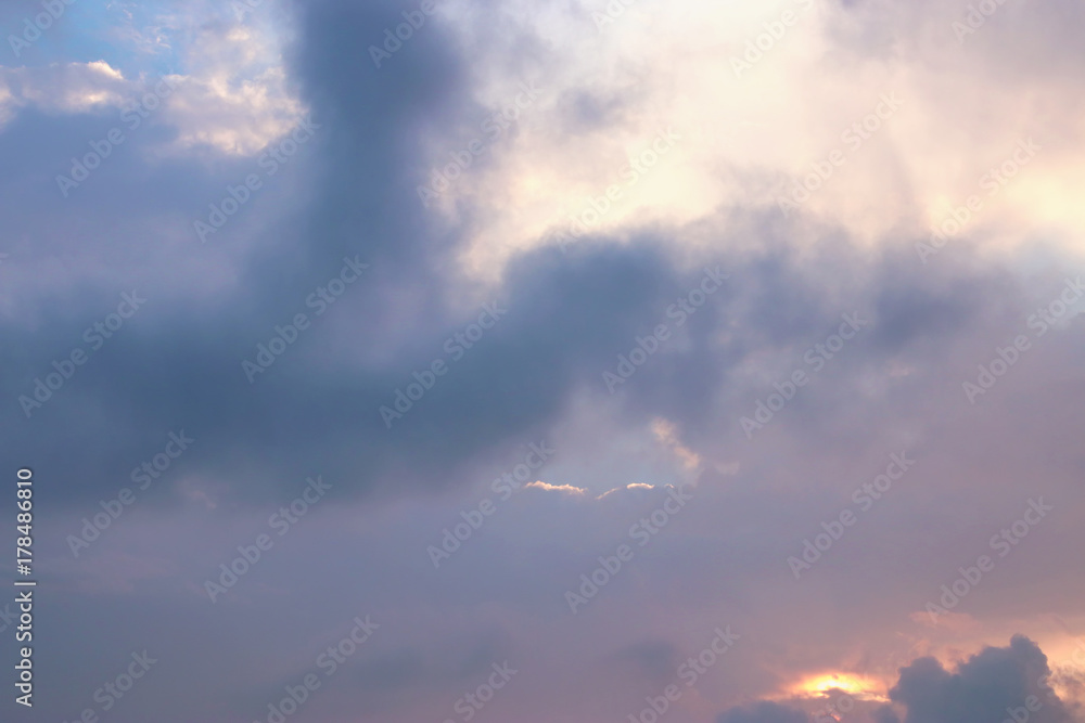 Obraz premium image of sunrise sky with clouds