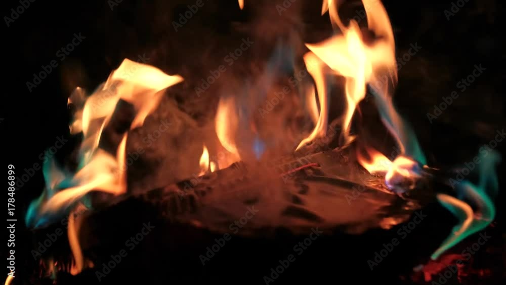 The book is burning in the fire of blue flame. The book is burning in the fire of blue flame.