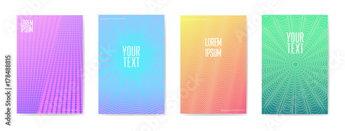 Abstract Trendy Posters Set. Fluid Shapes Brochure Template. Banner Identity Card Design. Vector illustration