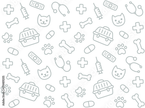 Vet seamless pattern