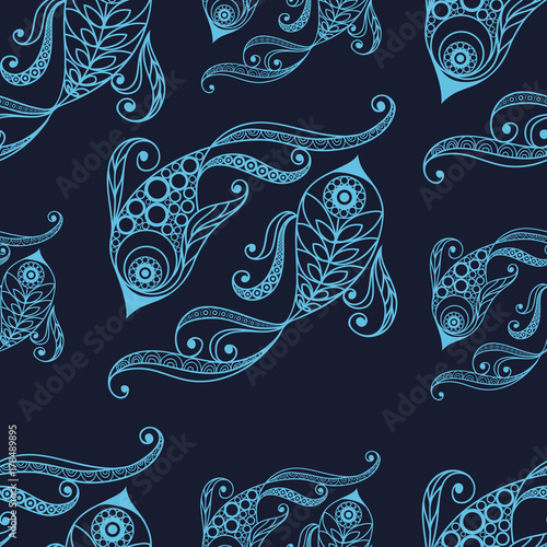 Seamless texture with the sign of the zodiac 1