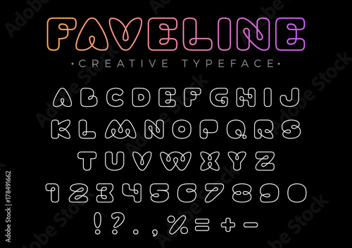 Design vector linear Font Title Header Lettering Logo Monogram
