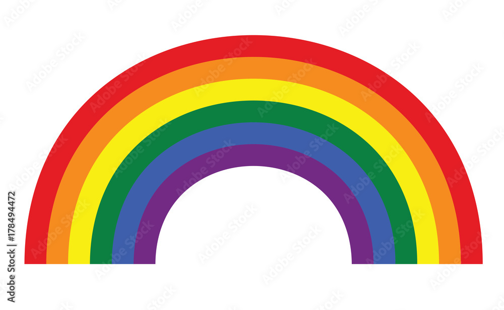 Fototapeta premium LGBT gay rainbow symbol. Homosexual pride banner illustration.