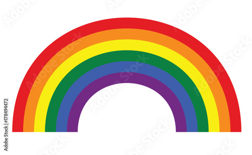 LGBT gay rainbow symbol. Homosexual pride banner illustration.