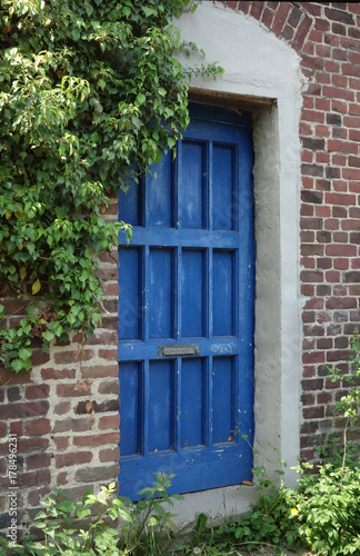 Old Blue Wooden Door