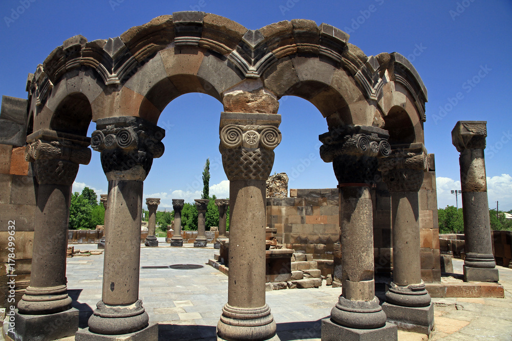 Ruins of Zvartnots Cathedral, Etchmiadzin, Armenia