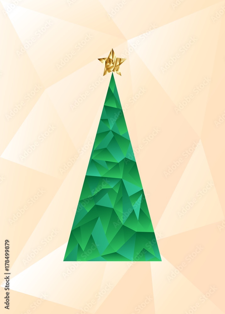 Modern abstract christmas tree