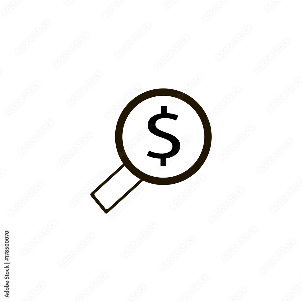 Looking For Money icon. flat design Looking For Money icon. flat design