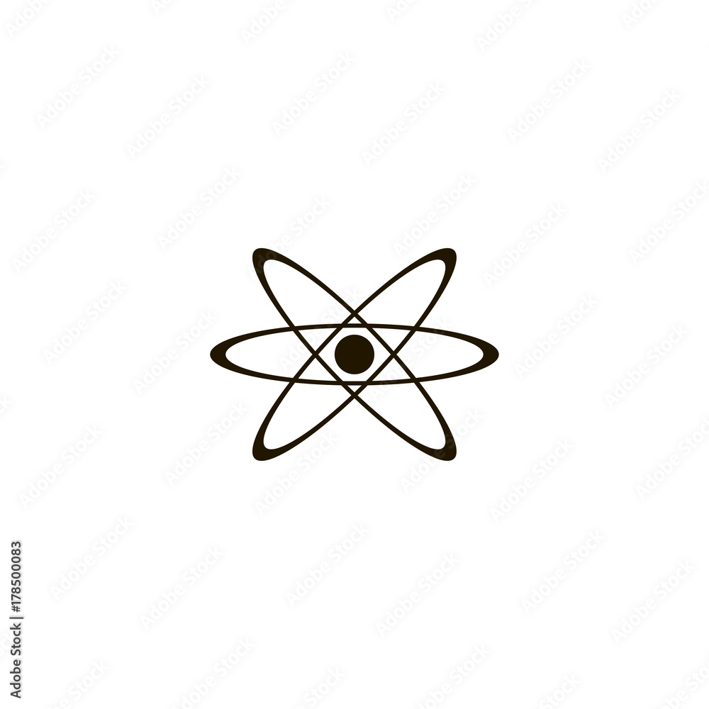 Atom icon. flat design