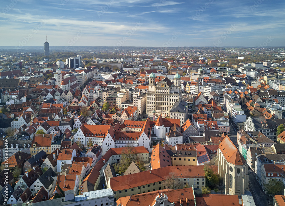 Blick auf die Augsburger Innenstadt Blick auf die Augsburger Innenstadt