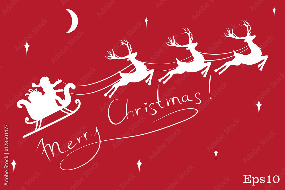 Vector illustration of a red reindeer isolated on white background Vector illustration of a red reindeer isolated on white background