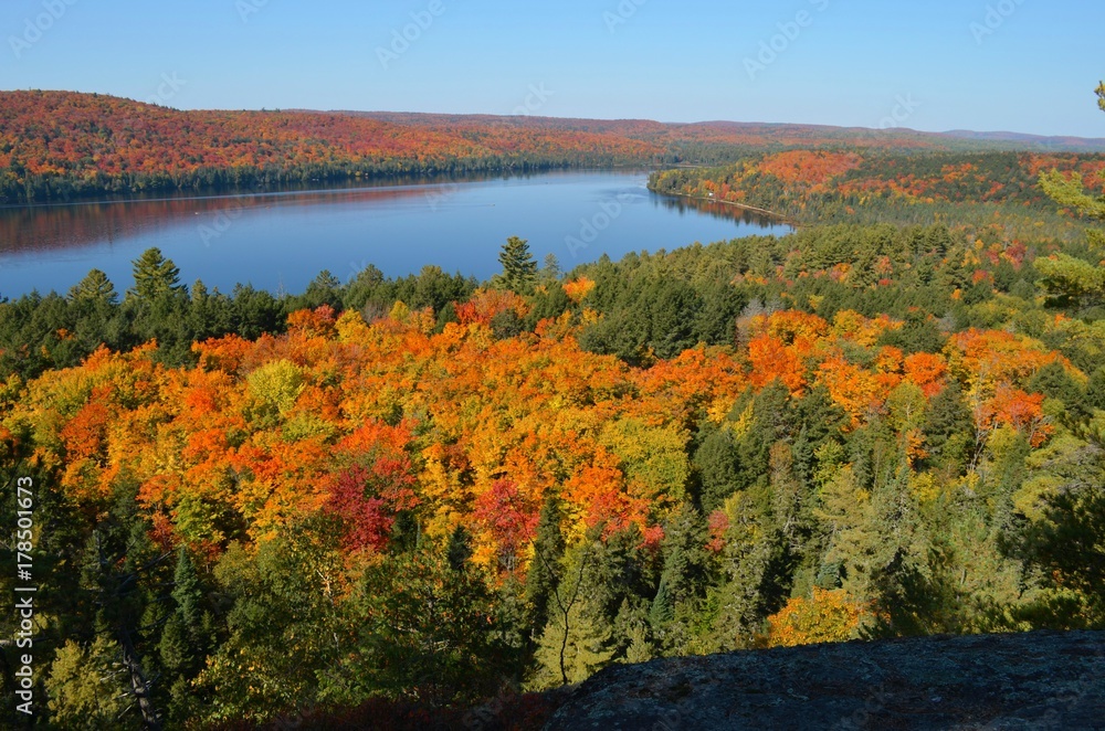 Fall when hiking  in Algonquin Provincial Park 