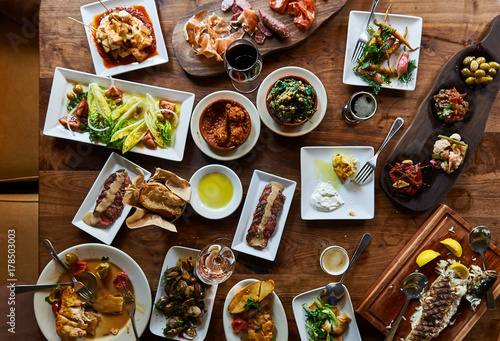 Fotografie People having dinner