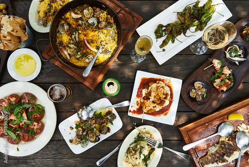 Canvas Print Outdoor Food Party