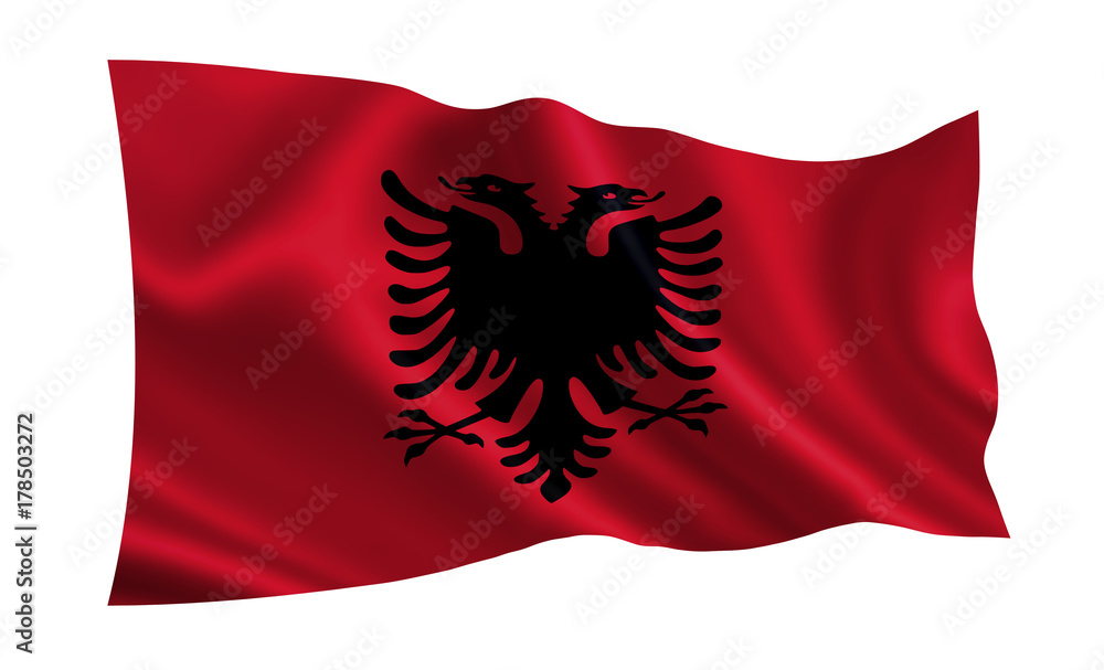 Albania flag. A series of Albania flag. A series of