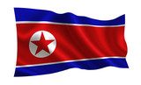 North Korea flag. A series of 