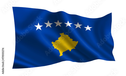 Kosovo flag. A series of 